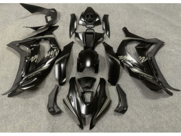 2016-2019 Satin Black & Grey Kawasaki ZX10R Motorcycle Fairing 2016-2019 Satin Black & Grey Kawasaki ZX10R Motorcycle Fairing