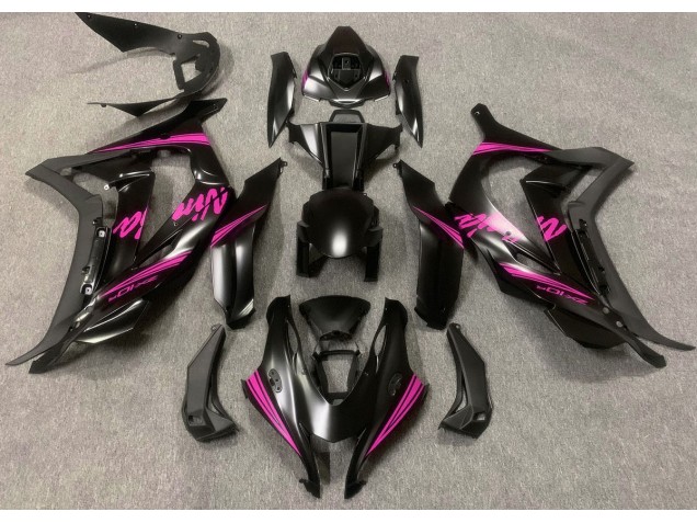2016-2019 Satin Black & Pink Kawasaki ZX10R Motorcycle Fairing 2016-2019 Satin Black & Pink Kawasaki ZX10R Motorcycle Fairing