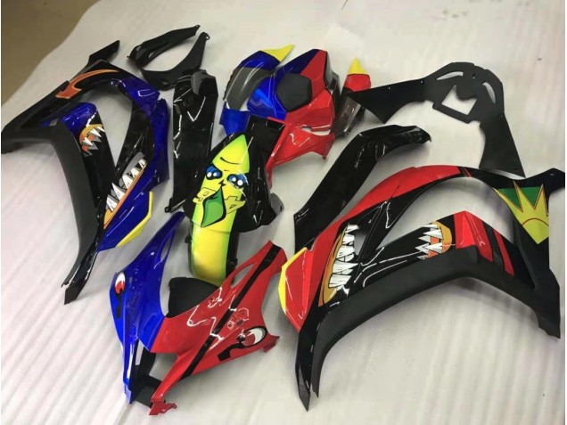 2016-2019 Share Red and Blue Kawasaki ZX10R Motorcycle Fairing