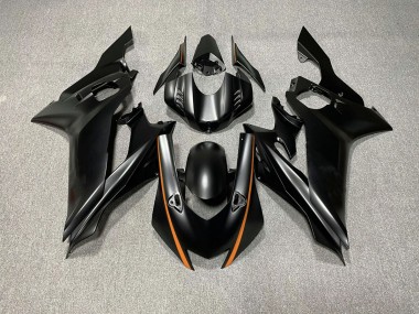 2017-2021 Matte Black & Orange Accents Yamaha R6 Motorcycle Fairing