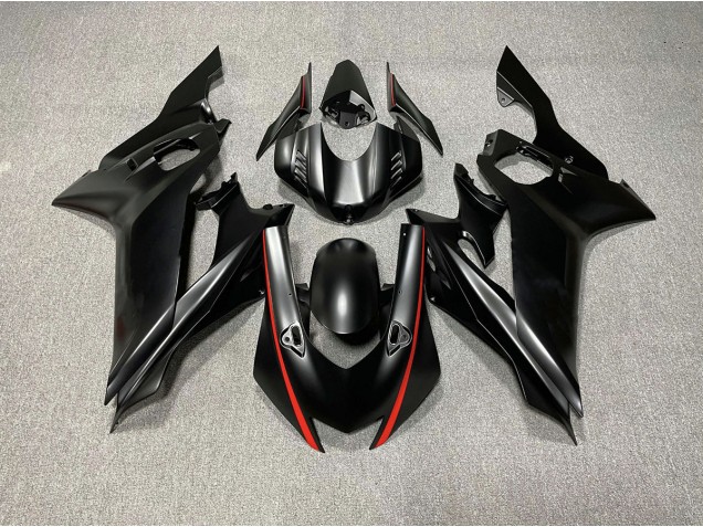 2017-2021 Matte Black & Red Accents Yamaha R6 Motorcycle Fairing 2017-2021 Matte Black & Red Accents Yamaha R6 Motorcycle Fairing