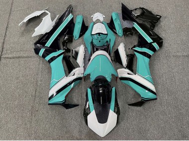 2017-2023 Gloss Cyan White and Black Honda CBR1000RR Motorcycle Fairing