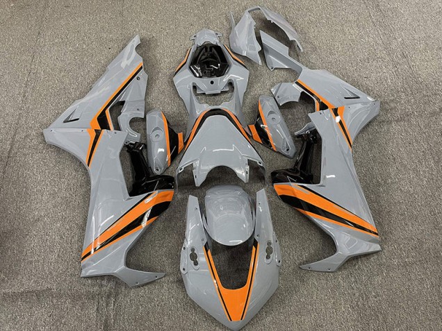 2017-2023 Nardo with Orange Stripes Honda CBR1000RR Motorcycle Fairing 2017-2023 Nardo with Orange Stripes Honda CBR1000RR Motorcycle Fairing