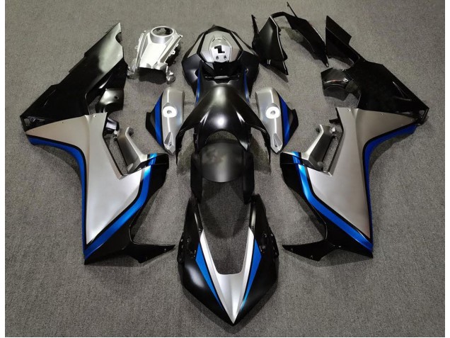 2017-2023 Silver and Black & Blue Honda CBR1000RR Motorcycle Fairing