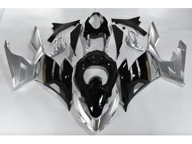 2018-2023 Silver and Black Kawasaki Ninja 400 Motorcycle Fairing