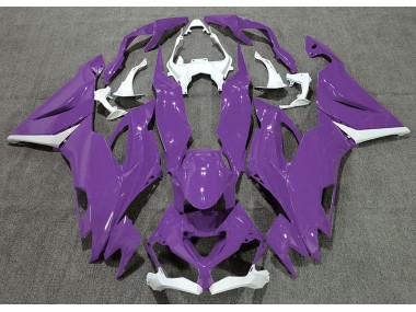 2019-2023 Gloss Purple & White Kawasaki ZX6R Motorcycle Fairing